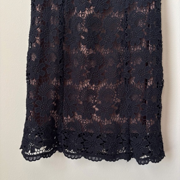 Miss June Lace Sheath Cocktail Dress 1 Small Black LBD - Picture 3 of 9